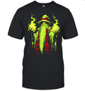 Necromancer Wizard with Green Fire and Skulls Unisex T-Shirt