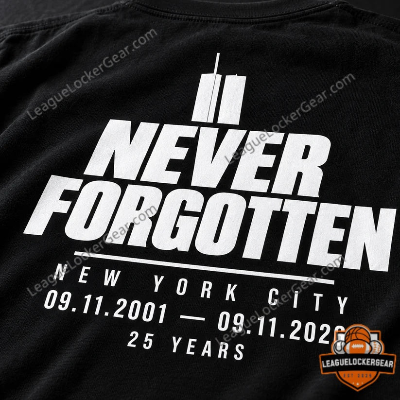 New York City September 11 25th Anniversary Memorial T-Shirt