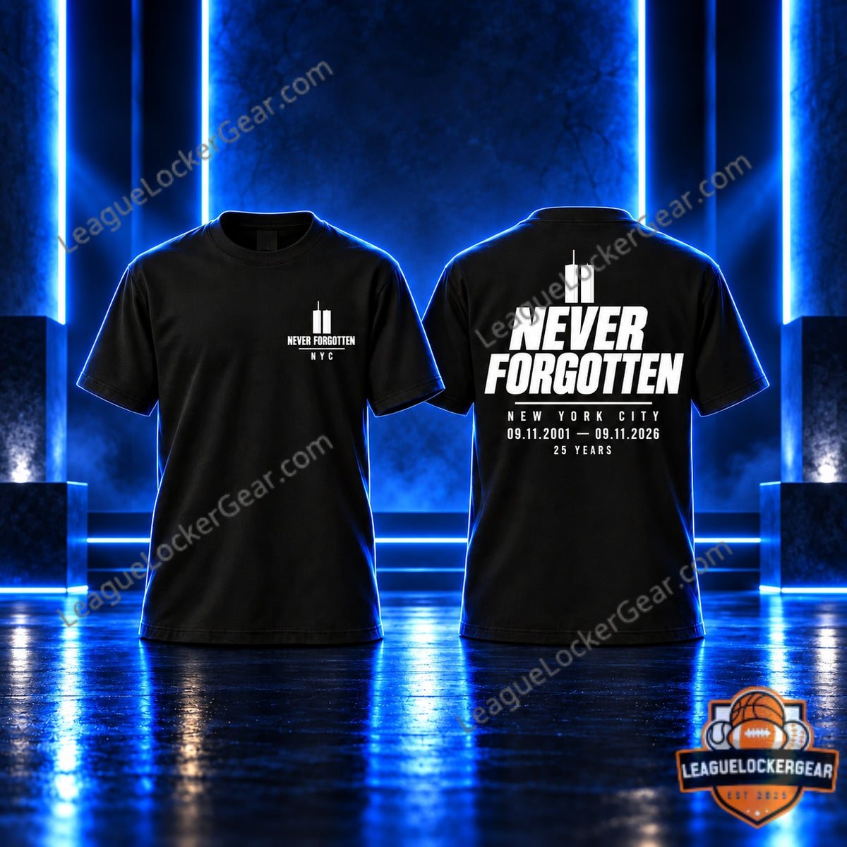 New York City September 11 25th Anniversary Memorial T-Shirt