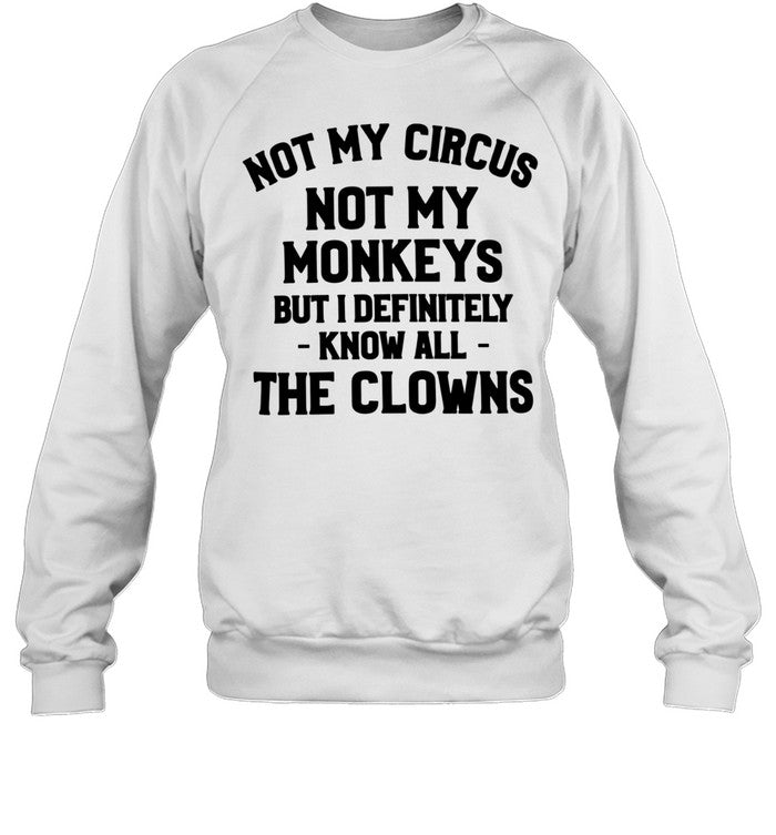Not My Circus Not My Monkeys But I Definitely Know All The Clowns Unisex T-Shirt