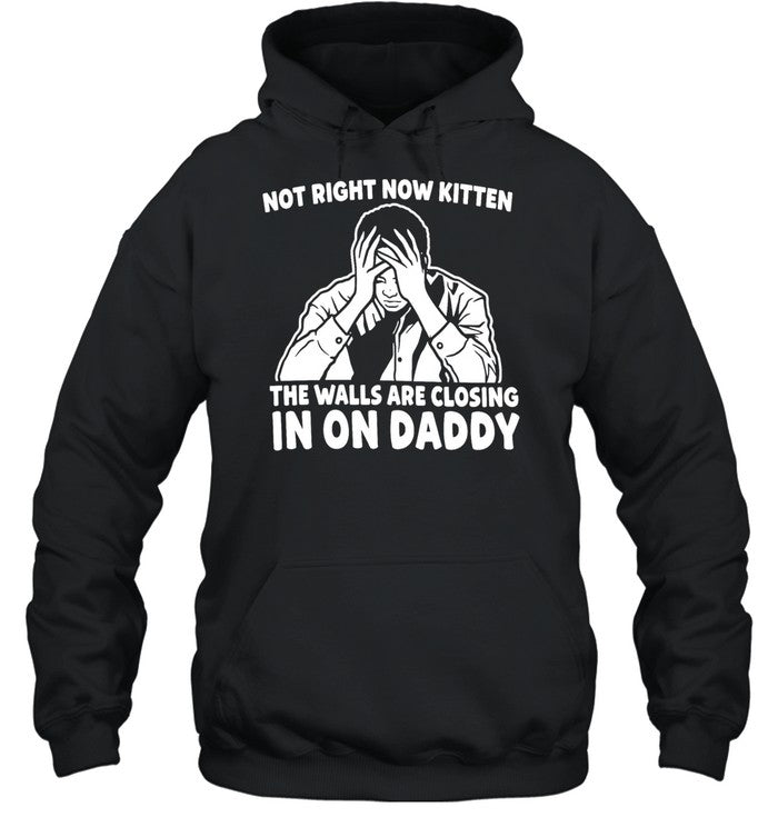 Not Right Now Kitten the Walls Are Closing in on Daddy Unisex T-Shirt
