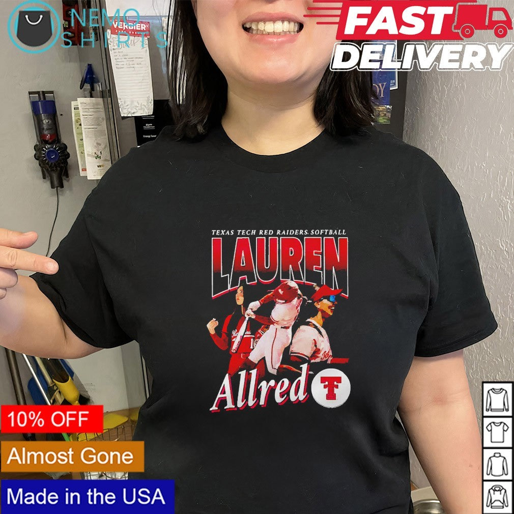 Lauren Allred Texas Tech Red Raiders softball player collage shirt