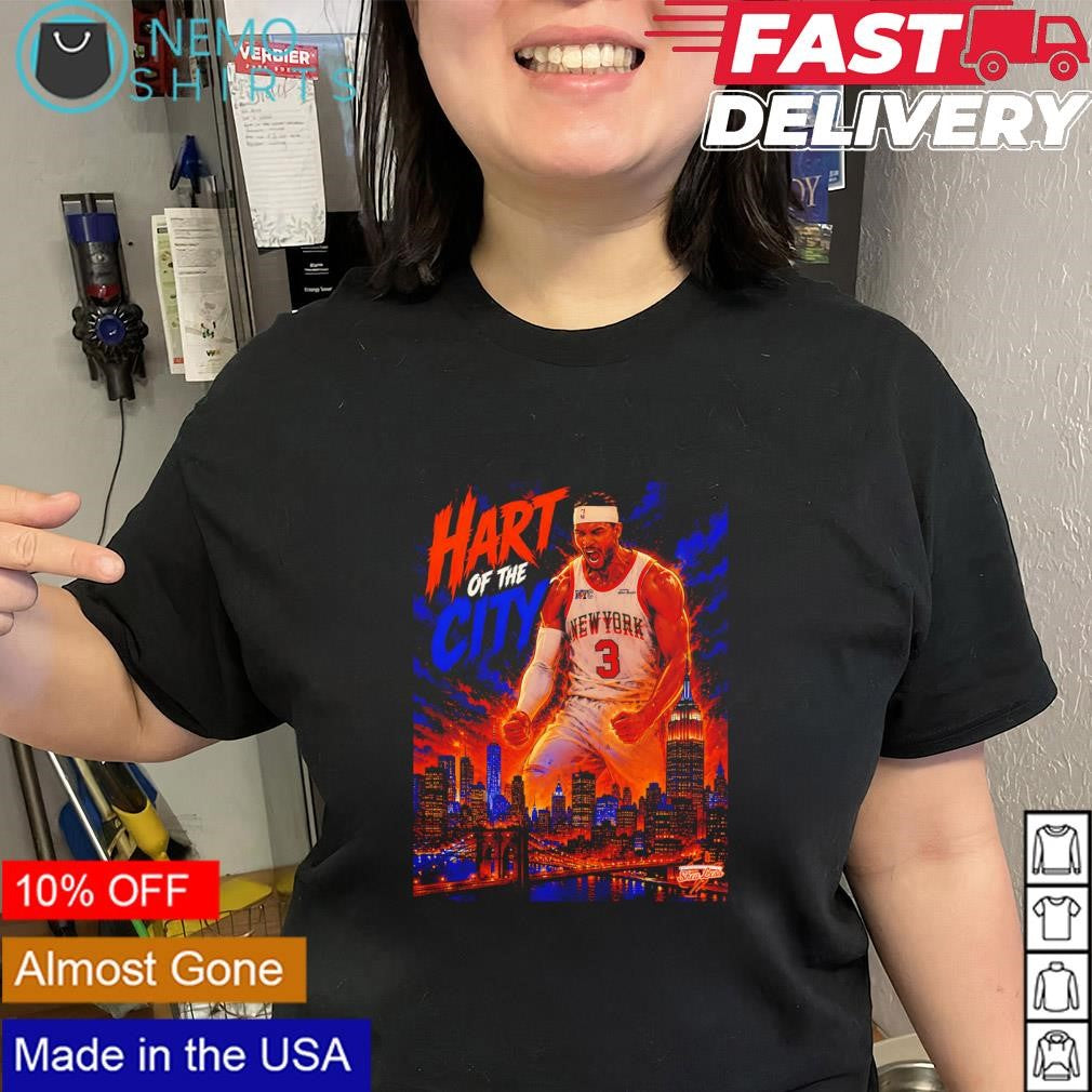 Hart of the City Josh Hart towering over the NYC skyline shirt