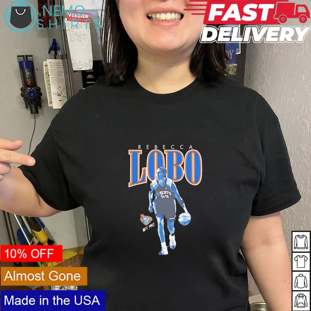 Rebecca Lobo New York Liberty player WNBA team logo shirt
