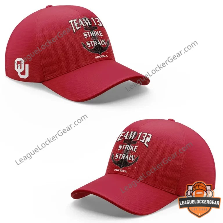 Oklahoma Sooners Team 132 Strike and Strain Football T-Shirt