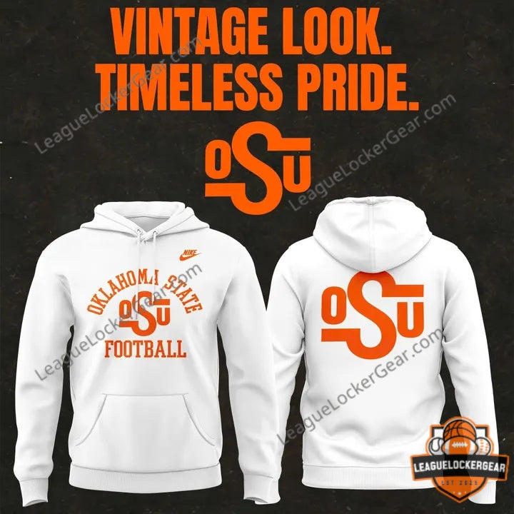 Oklahoma State Cowboys Vintage Look Timeless Pride Football Hoodie