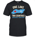 One Lake two countries shared water shared history Unisex T-Shirt