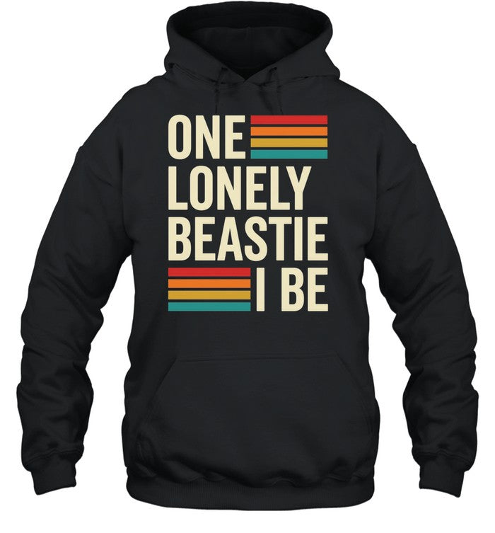 One lonely beastie I be retro stripe bold typography art Unisex T-Shirt