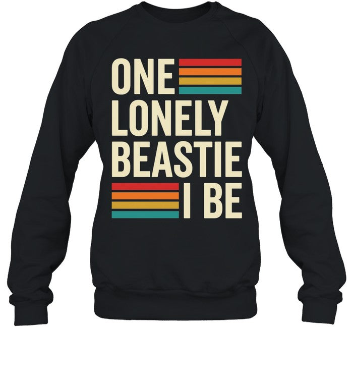 One lonely beastie I be retro stripe bold typography art Unisex T-Shirt