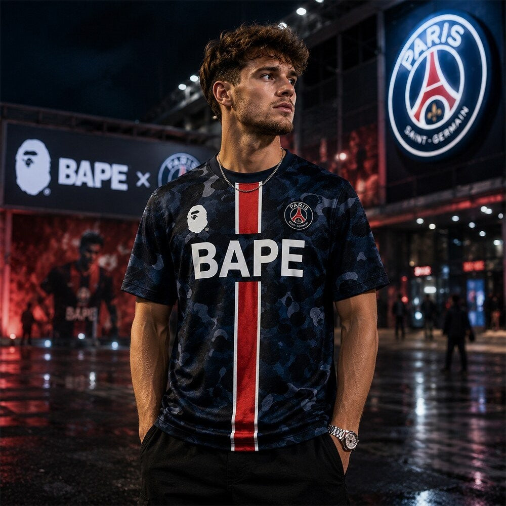 Paris Saint-Germain BAPE Collaboration Jersey Shirt