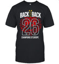 Paris Saint-Germain European 2026 Back 2 Back Unisex T-Shirt