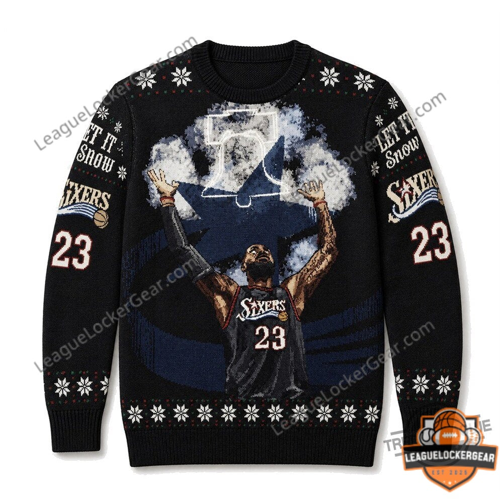 Philadelphia 76ers LeBron Ugly Christmas Sweatshirt