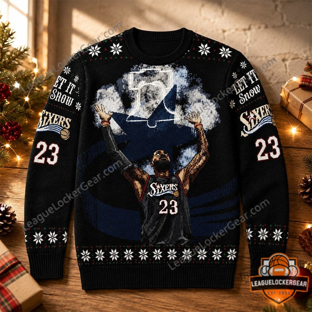 Philadelphia 76ers LeBron Ugly Christmas Sweatshirt