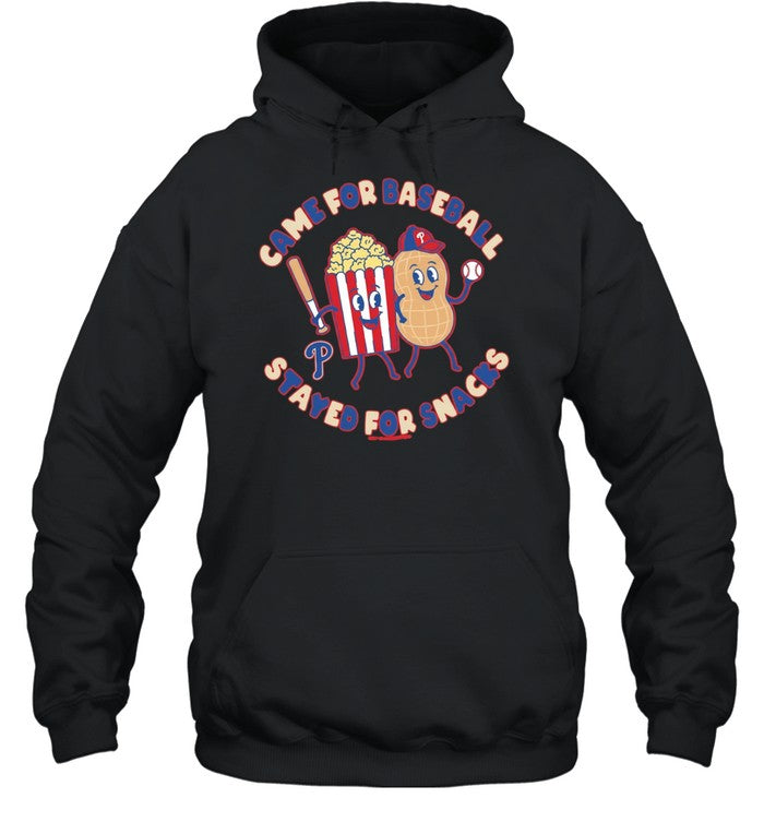 Philadelphia Phillies Came for Baseball Stayed for Snacks Unisex T-Shirt