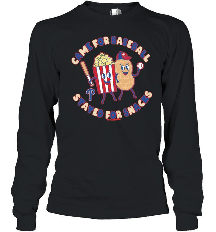Philadelphia Phillies Came for Baseball Stayed for Snacks Unisex T-Shirt