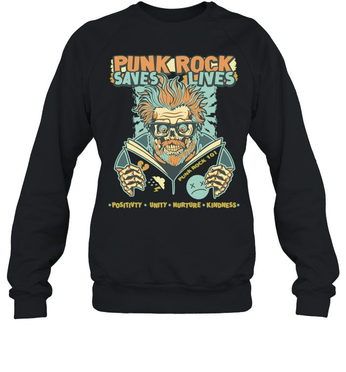 Punk Rock Saves Lives Positivity Unity Nurture Kindness Unisex T-Shirt