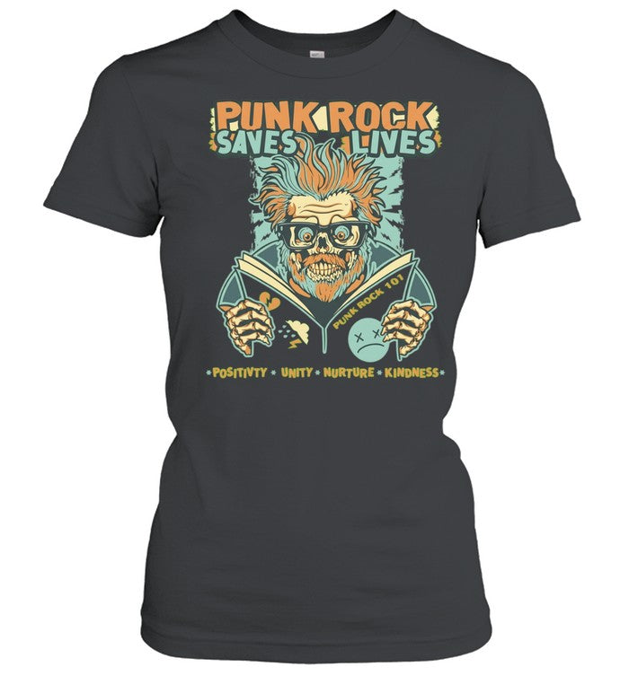 Punk Rock Saves Lives Positivity Unity Nurture Kindness Unisex T-Shirt