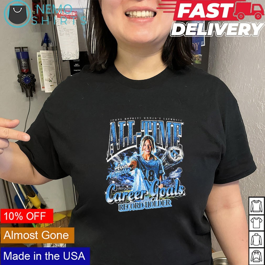 Ava Angello all time career goals record holder shirt