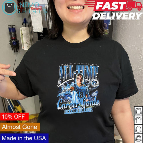 Ava Angello all time career goals record holder shirt