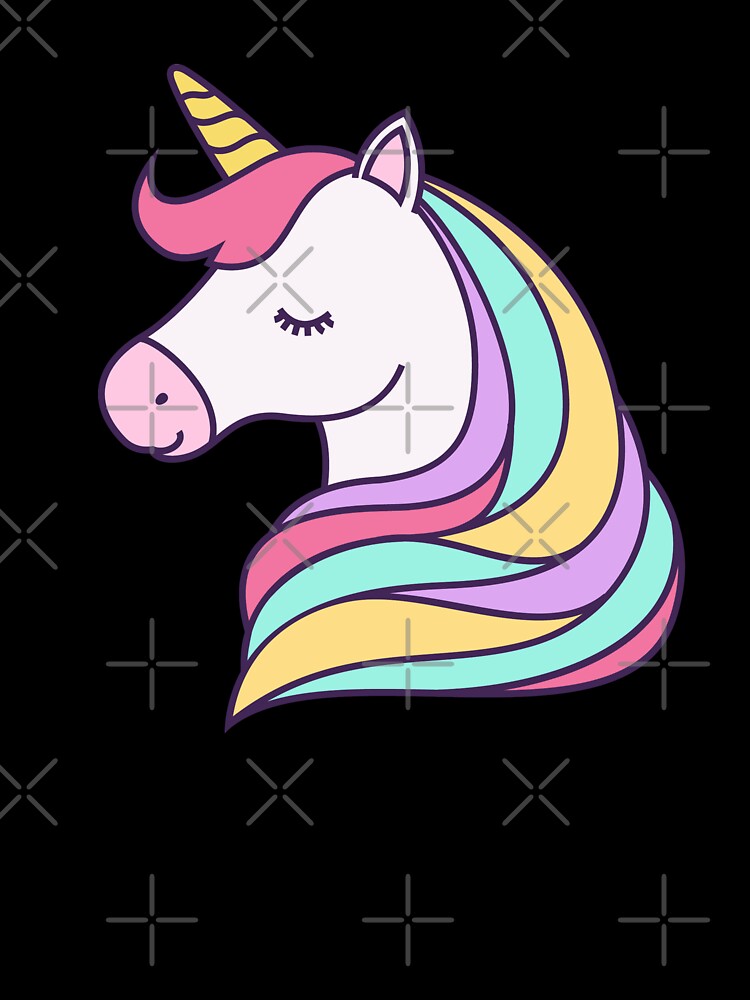 Cute Unicorn Face by Esmilna Castillo