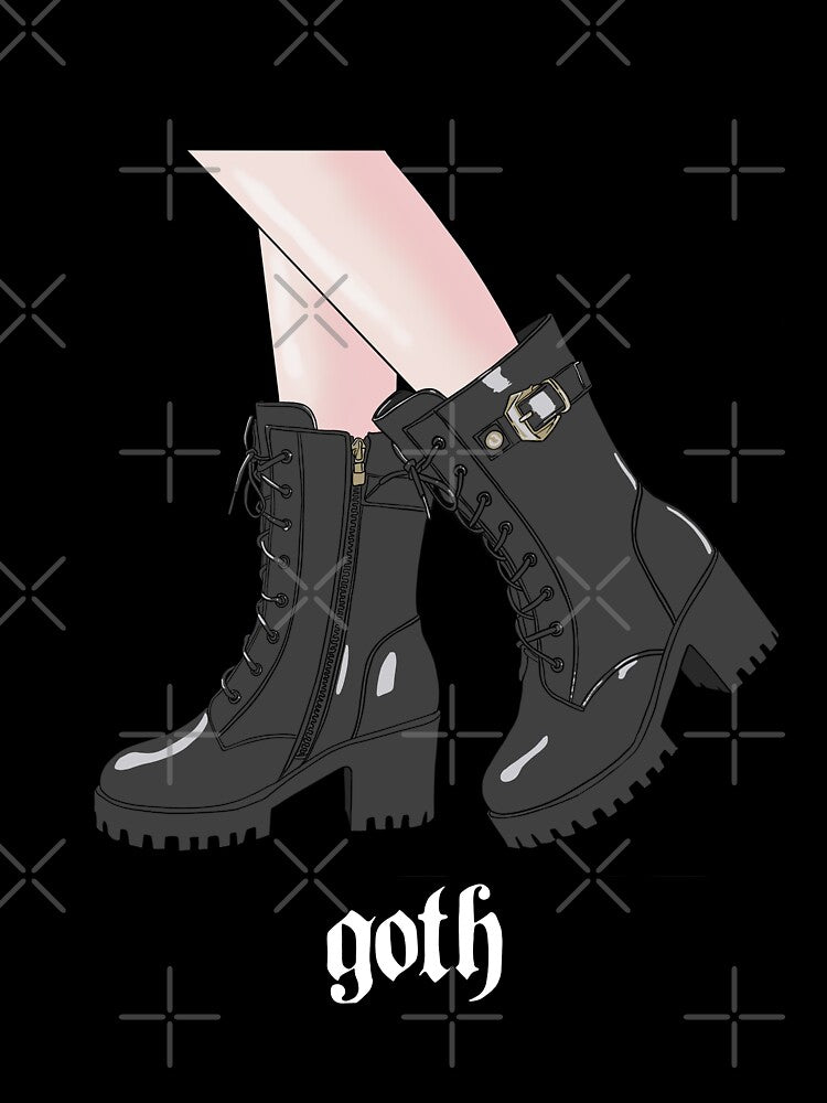 goth punk boots by majinjoni