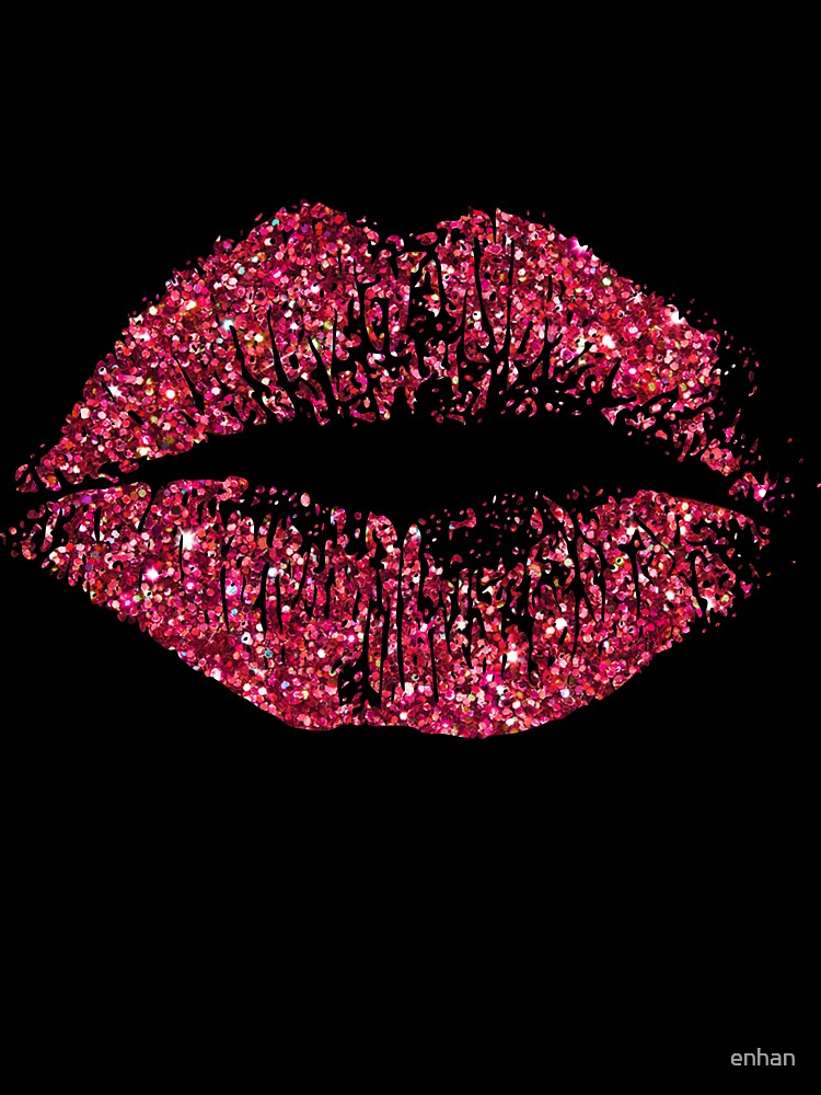Stylish Red Glitter Lips by enhan