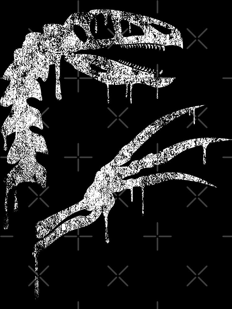 Therizinosaurus Grunge Design – Distressed Prehistoric Clawed Dinosaur Art by Grimtech Workshop