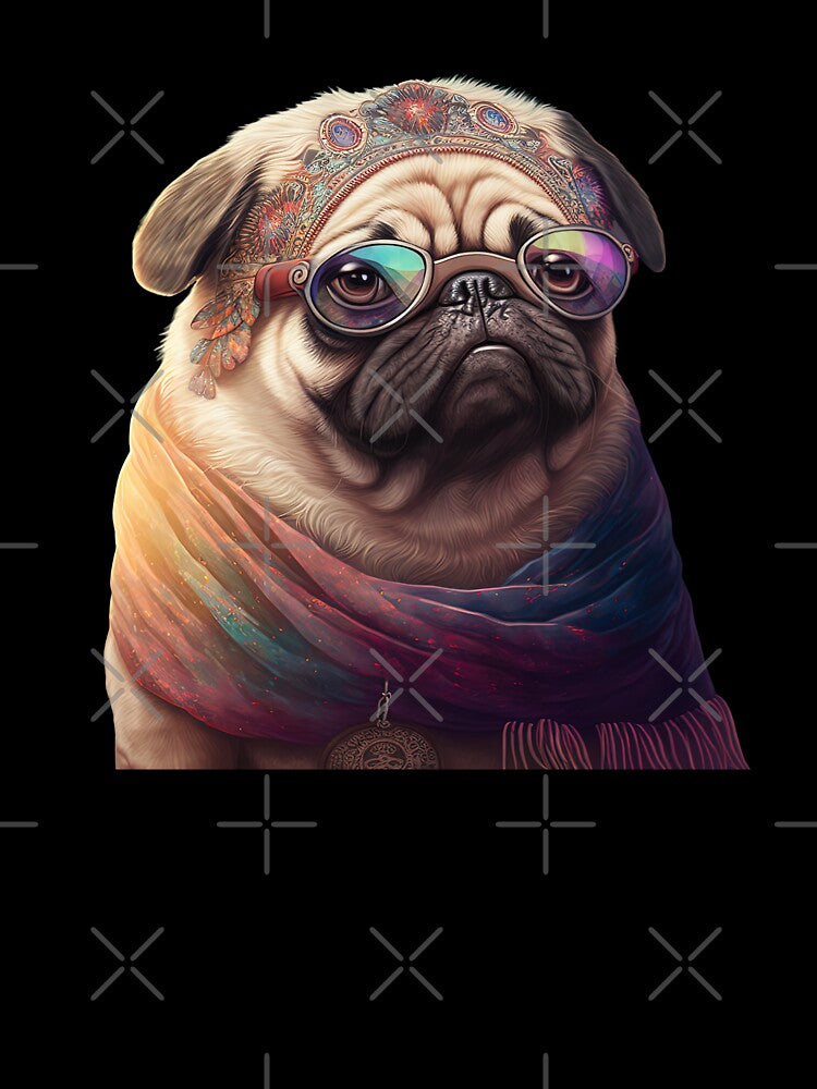 Hippie pug by AnimalArtPhotos