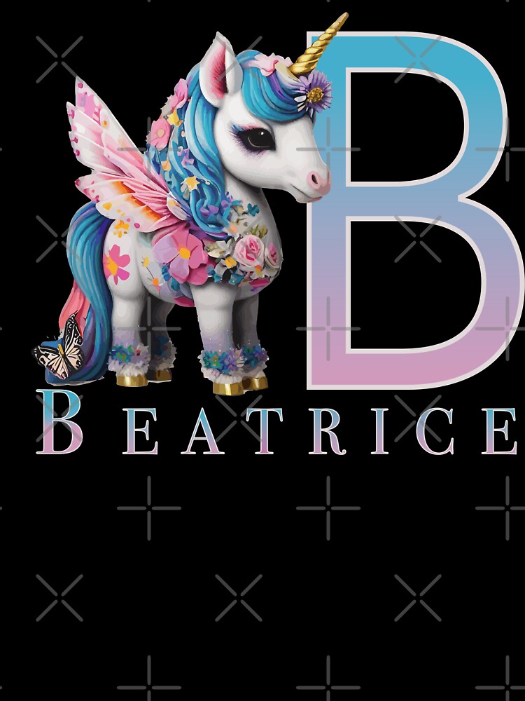 Beatrice name with a cute unicorn by Lubellebubble20