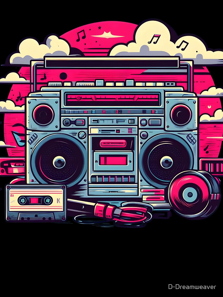 90's Retro Boombox by D-Dreamweaver
