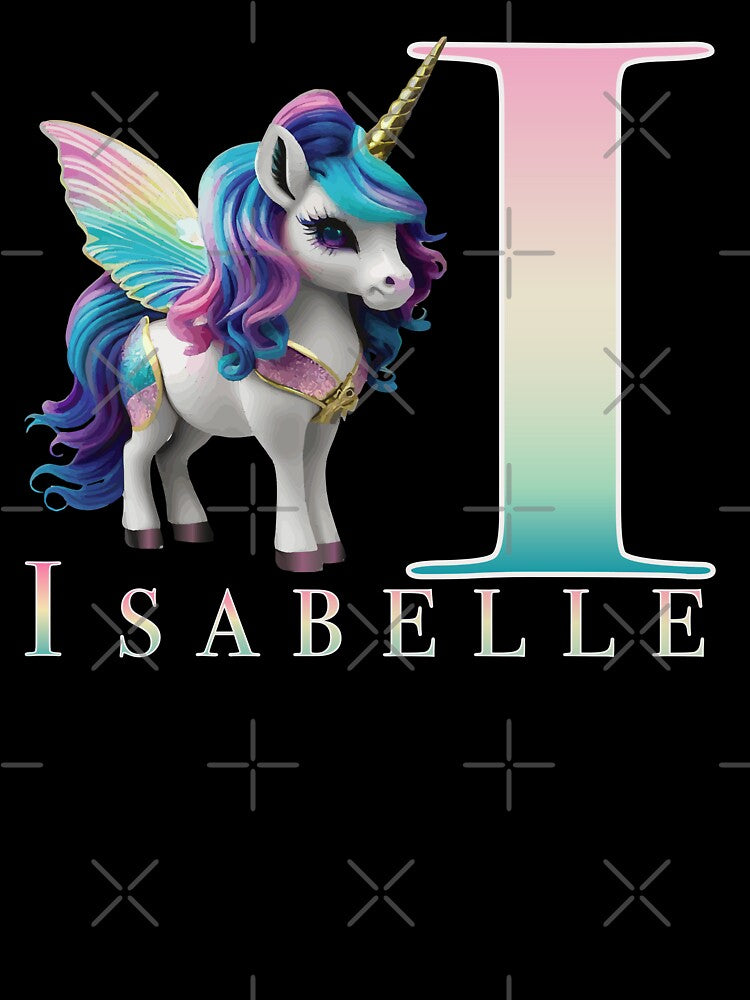Isabelle name with a cute unicorn by Lubellebubble20