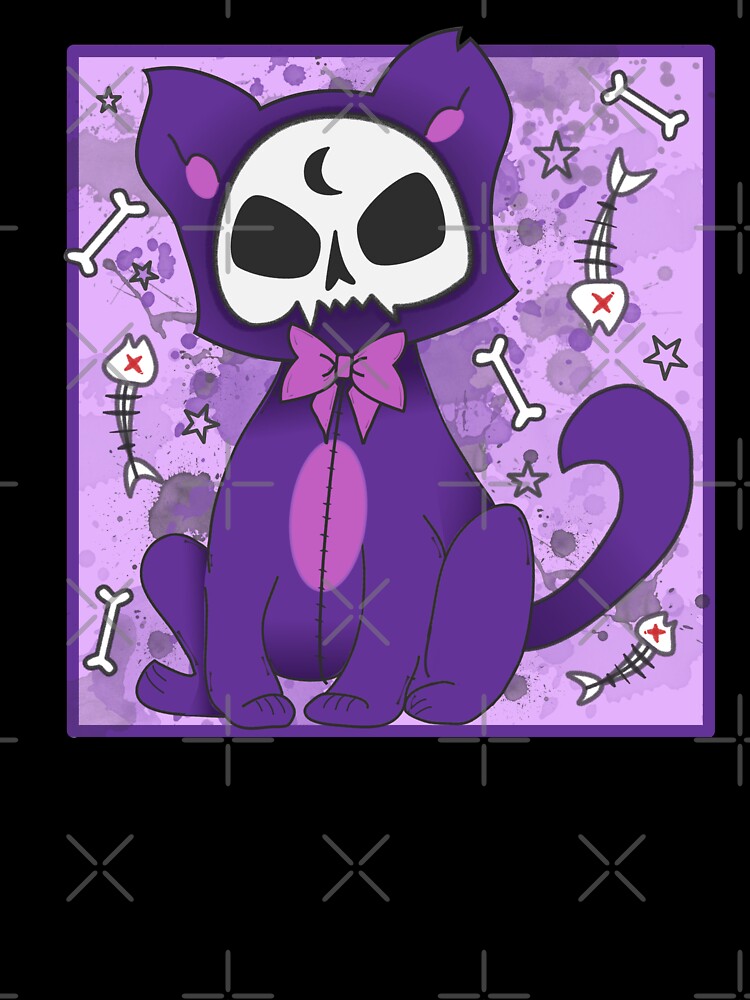 Pastel goth cute purple cat by Kink Collective