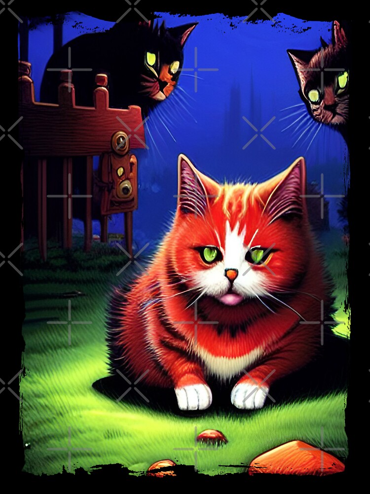 Sad Cat in Grunge 3 by GeminiDaydreamer