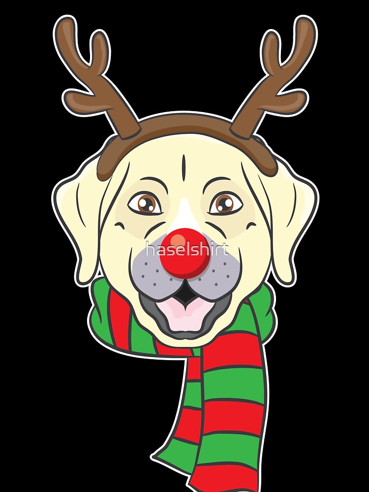 Funny Christmas Dog Xmas Reindeer Labrador Holiday Gift by haselshirt