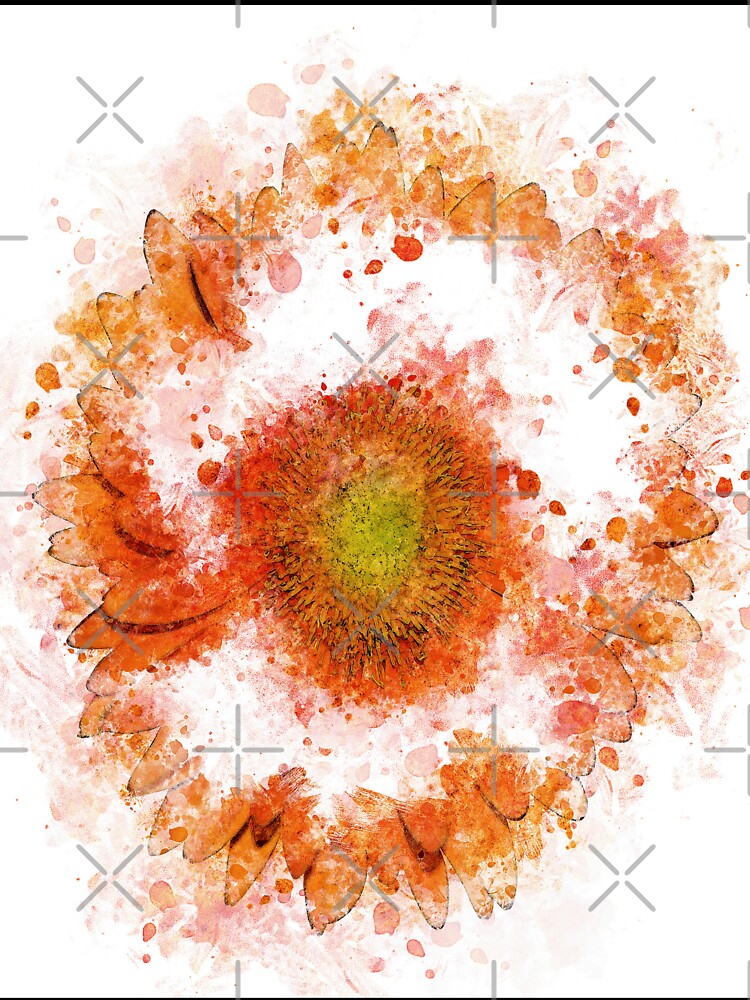 Orange gerbera Abstract color by artdragongift 15