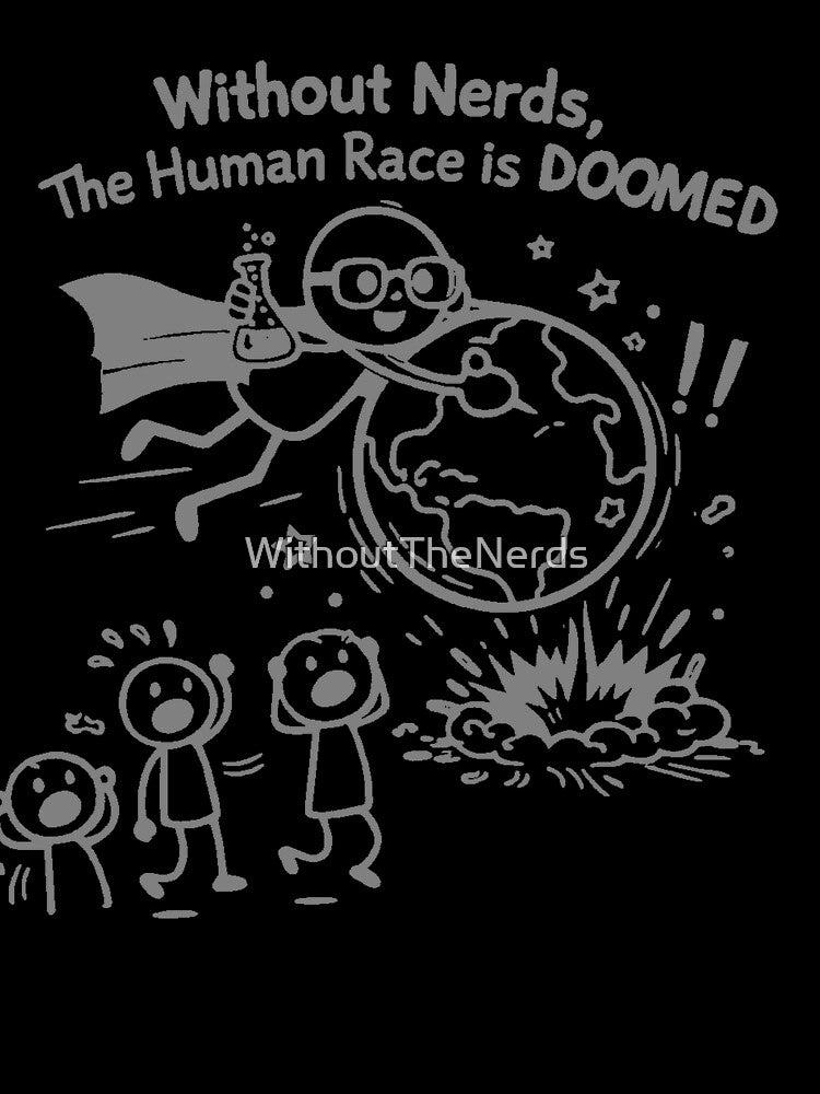 Without Nerds The Human Race Is Doomed Gray Stick Man by WithoutTheNerds