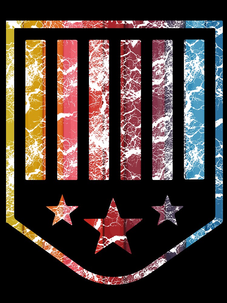 American Stars Emblem T-Shirt | Rainbow Color Design Tee by AllStarMerch