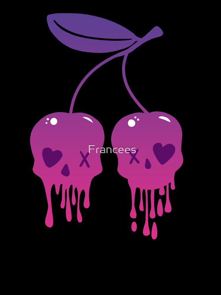 Cherry skull kawaii by Fran Fryberg