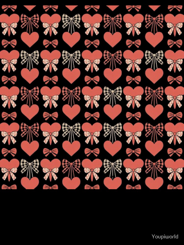 Valentine Coquette Hearts & Bows T-Shirt | Leopard Print Bow Aesthetic Shirt | Girly Valentine Outfit by Youpiworld