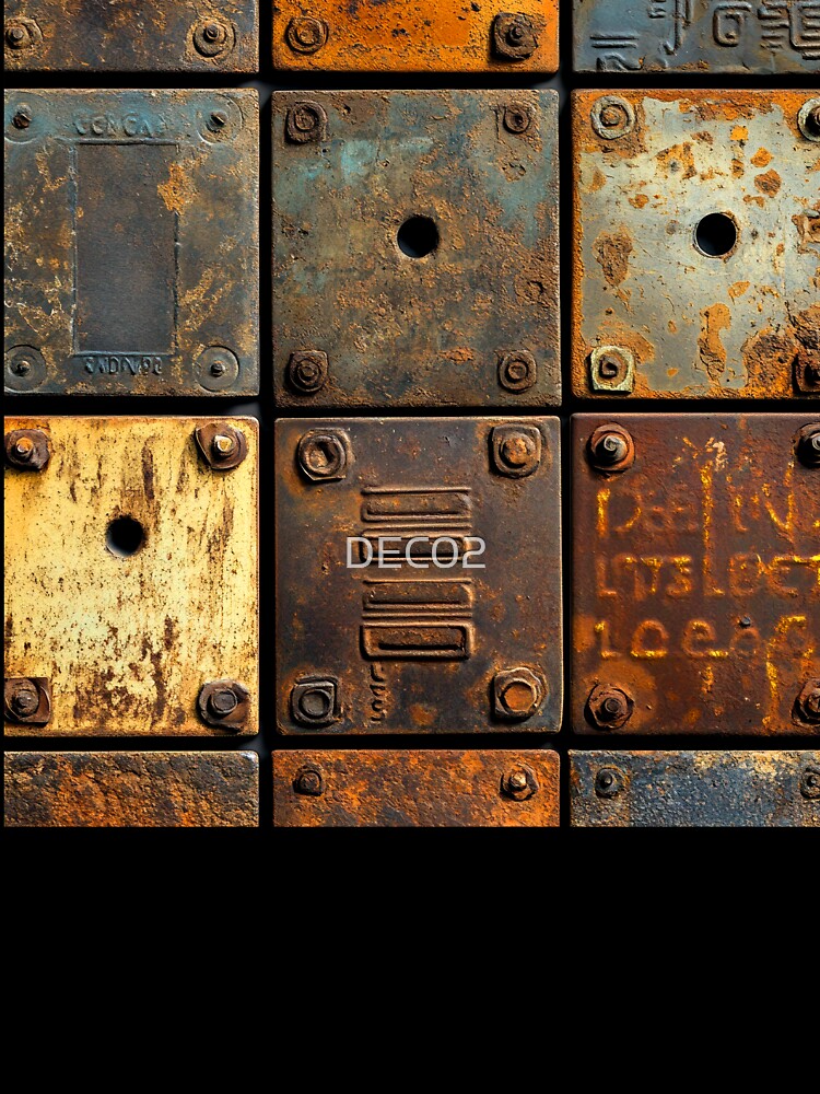 Chic Industrial Urban Rusted Colors Metallic-Like Designs by DEC02