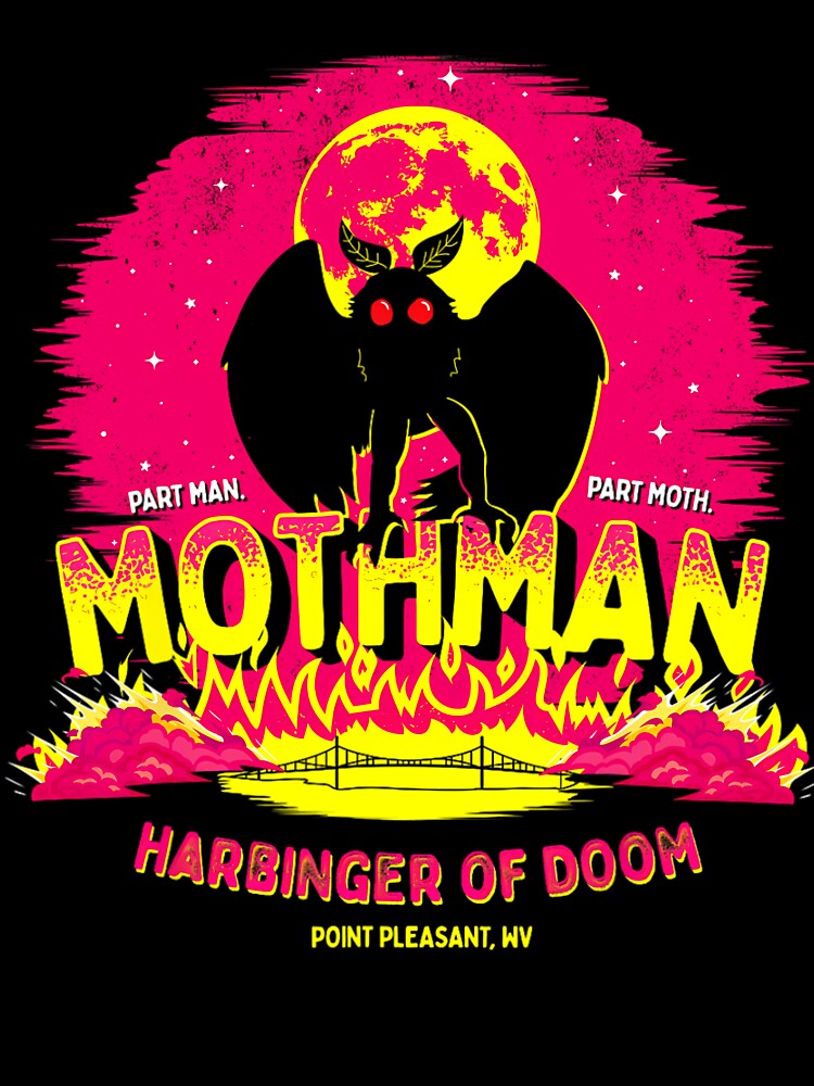 Mothman - Harbinger of Doom! Funny Cute Cryptid Creature Short Sleeve by baabmmanry52