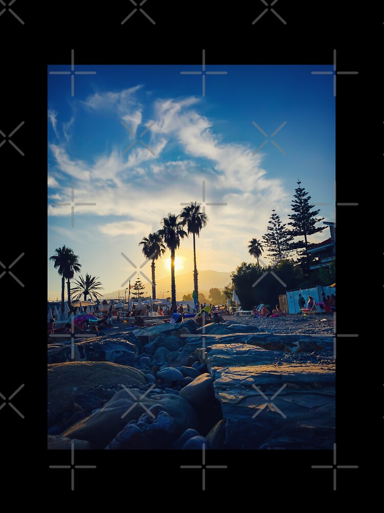 Summer Italian Beach Sunset Palms by eleonoraingrid