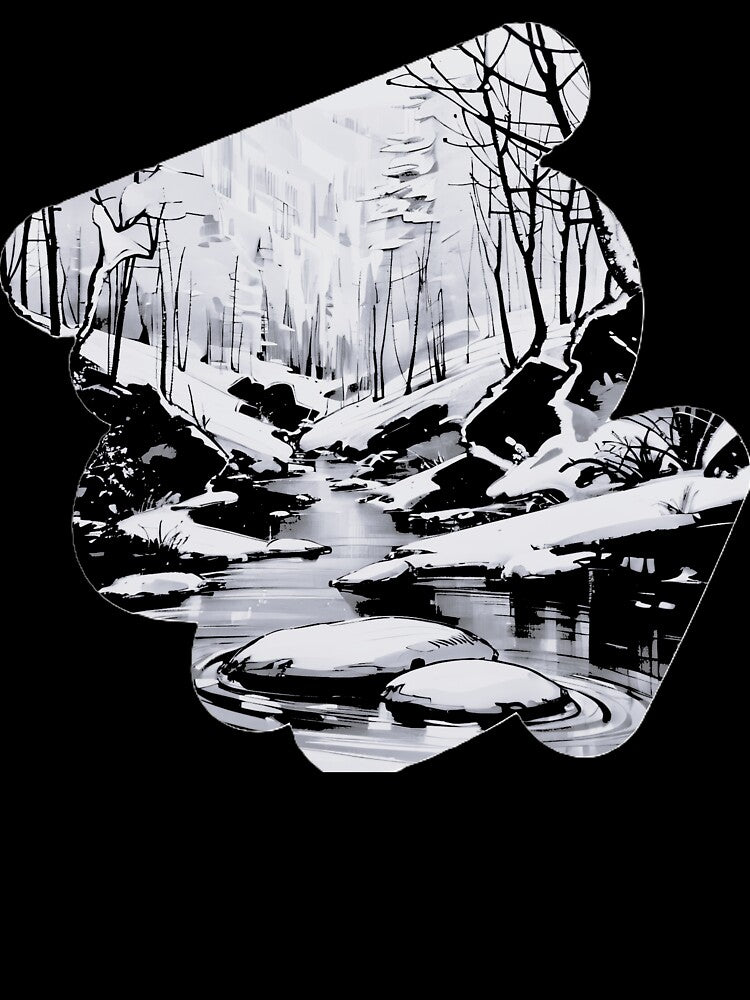 Ink painting landscape by Inklivion