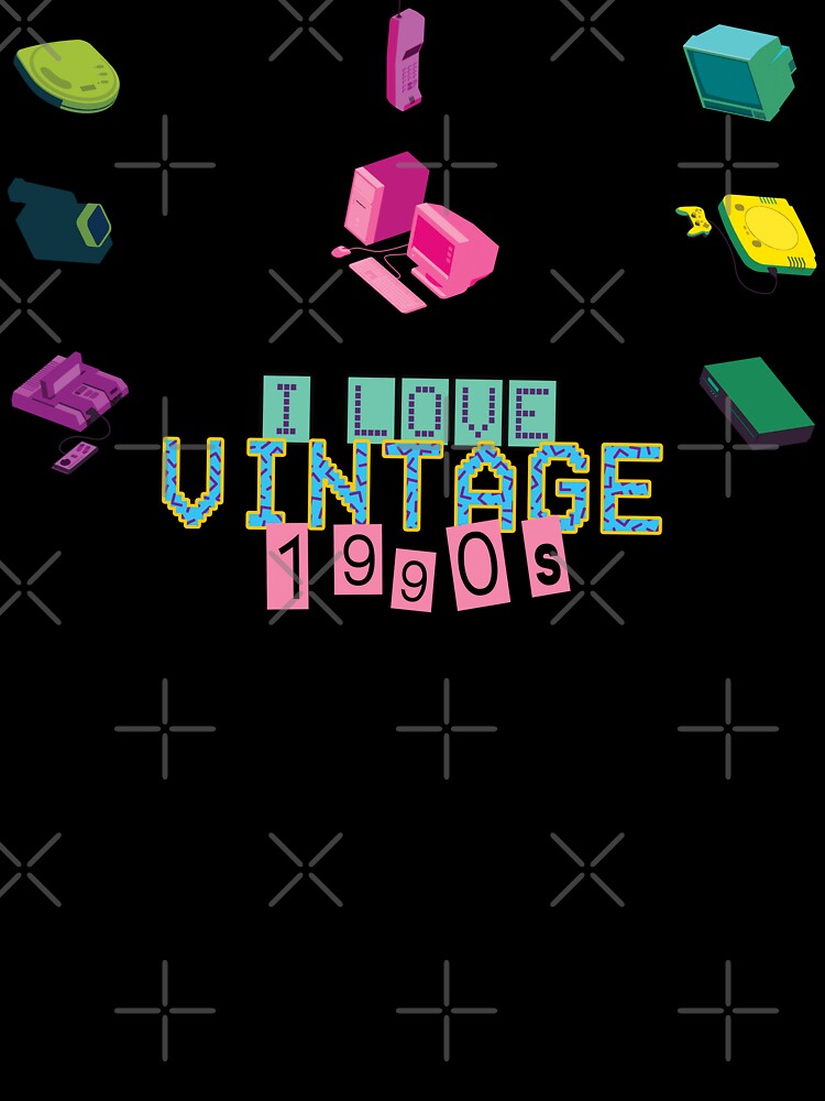 I Love Vintage 1990s Retro Design – Classic 90s Nostalgia Graphic by MEMORY-LN-Tees