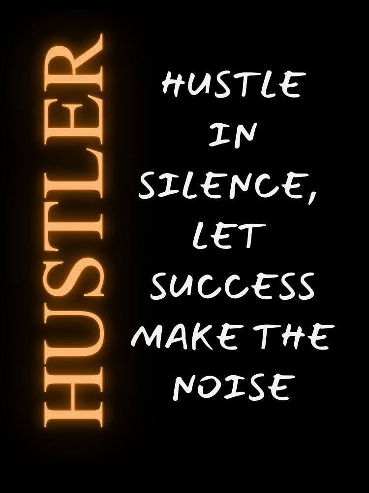 Street Hustler Graphic Tee - 'Hustle in Silence' T-Shirt Streetwear T-Shirt by That90sGuyNZ