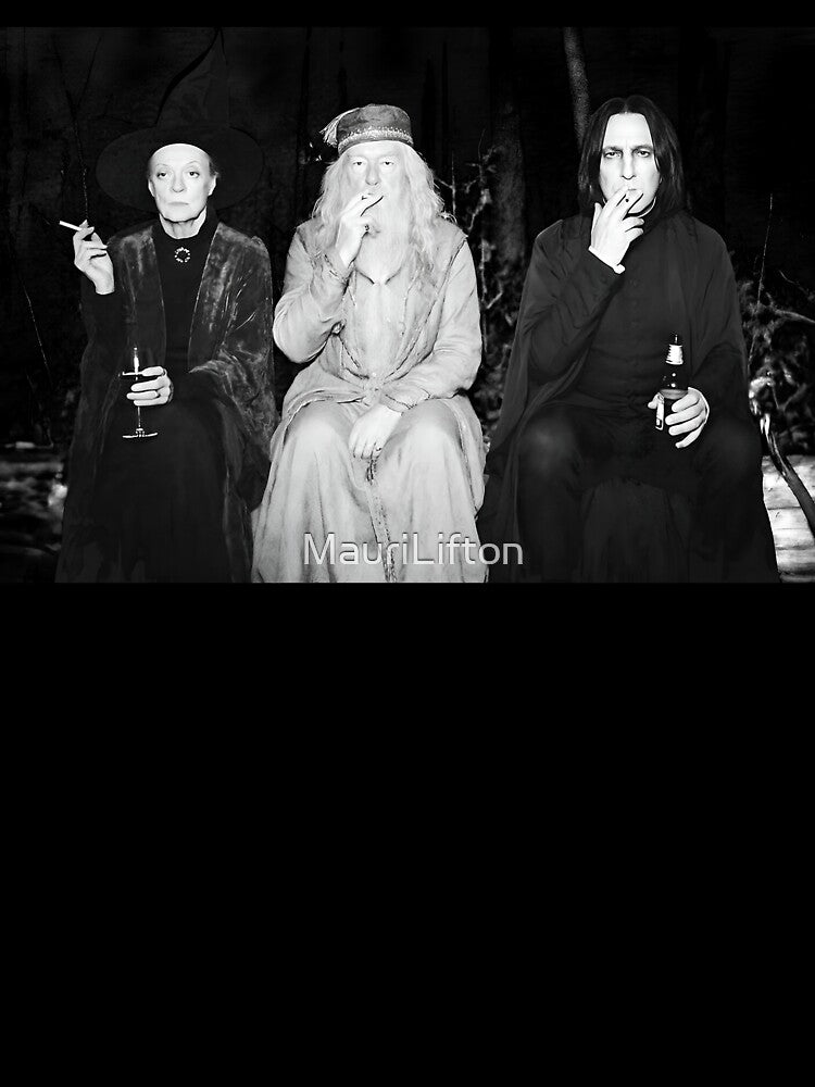 Dumbledore Snape McGonagall Trail Cam , Wizard Smoking Meme, Funny Wizard Parody by MauriLifton