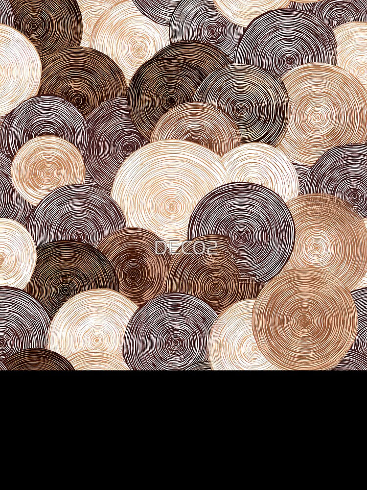 Boho Earthtones, Cream, And Cinnamon Latte Hues Abstract by DEC02
