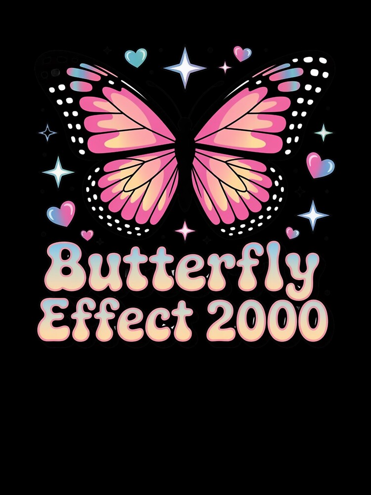 Y2K Glowing Pink Butterfly Effect 2000 - Chrome Wings & Neon Sparkle by mo-carnival