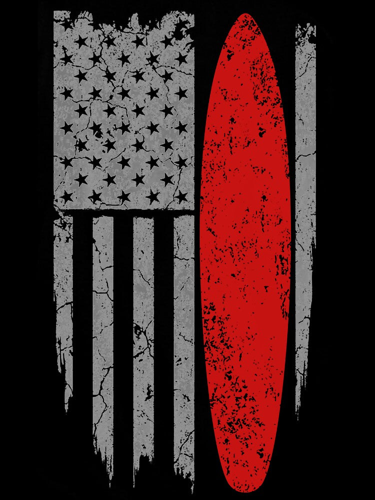 Surfing American Flag by GeniusDesignArt