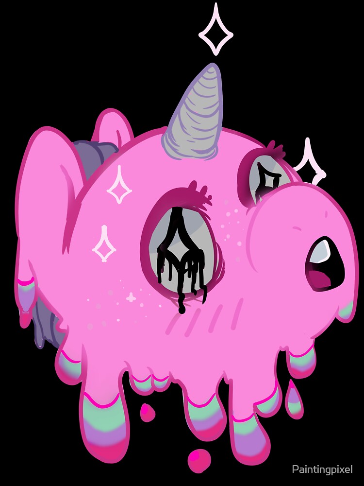 Pastel goth melting Unicorn by Paintingpixel